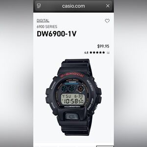 Casio G-Shock Black and Red Digital Watch